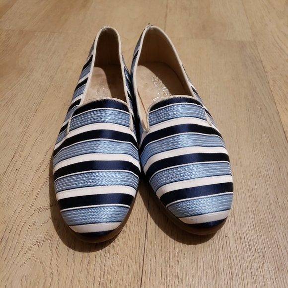 AEROSOLES NWOT Navy and White Striped Loafers - Picture 3 of 7